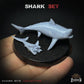 
13pc Shark Miniature Bits for Dungeons and Dragons Basing DnD Scatter Terrain Scenery Scatter Mini Basing Material Ocean Minis - ZbWZbW