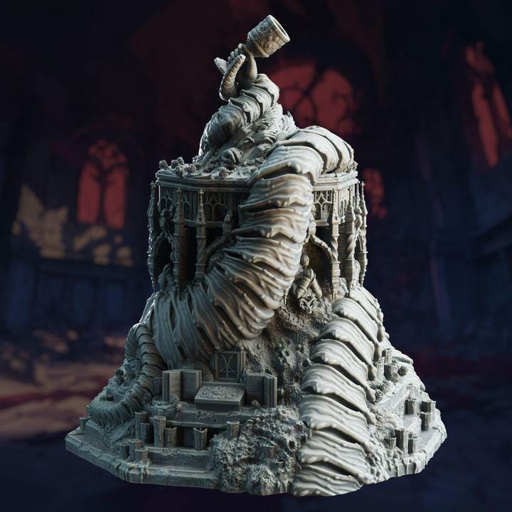 
Terrain Set: Corrupted Shrine of Namneri's Chalice | 28mm/32mm Fantasy Wargaming Battlefield Classical Ritualistic Monument Sacred Artifact