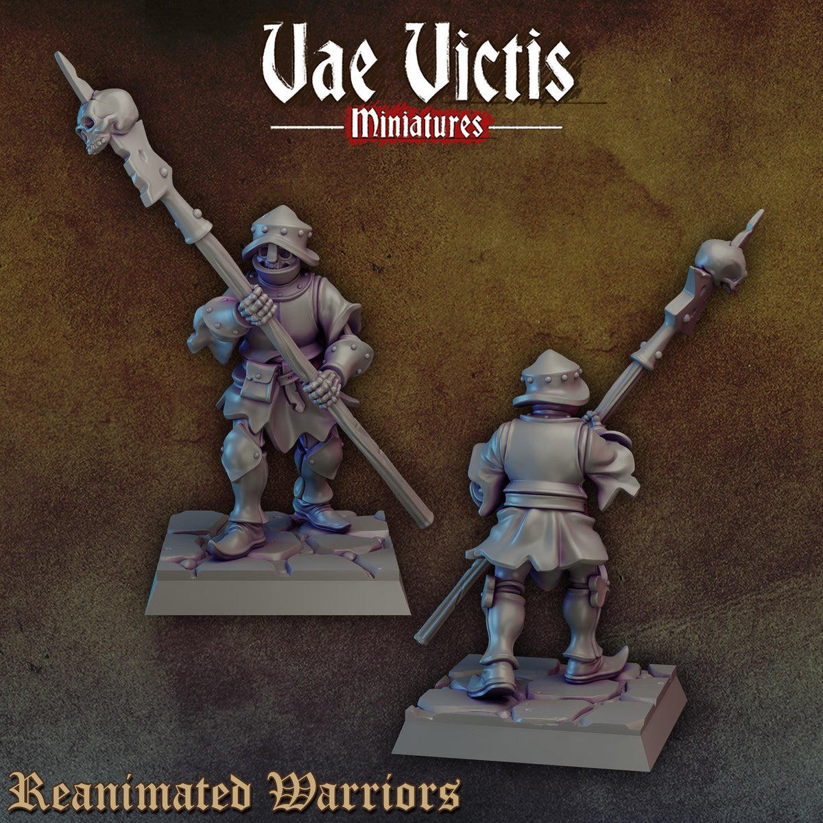
10pc Skeleton Warrior Set for DnD Dungeons and Dragons 28mm/32mm Scale TTRPG Fantasy Wargame Skeleton Figurines Armored Warriors