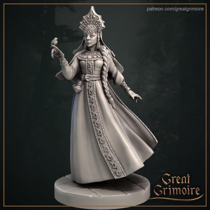 
Vasilisa Dungeons and Dragons 28mm/32mm/38mm Mini RPG Tabletop Miniature DnD Painting Pathfinder 5e DnD - GG