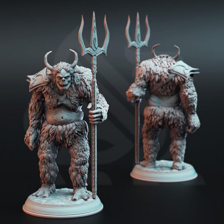 
3pc  Snow Trolls Tulva Drolls DnD Trolls Dungeons and Dragons 28mm/32mm TTRPG Fantasy Wargame Miniature DnD 5e Pathfinder Beasts