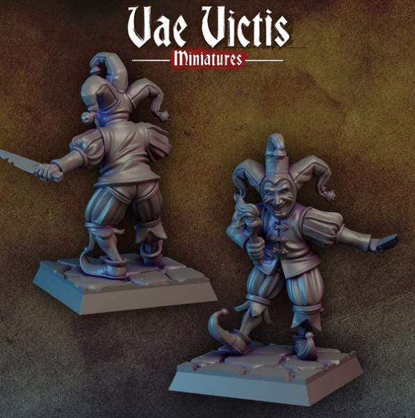 
Clown 01 DnD Dungeons and Dragons Circus Miniature 28mm/32mm TTRPG Fantasy Wargame Miniature 5e DnD Minis