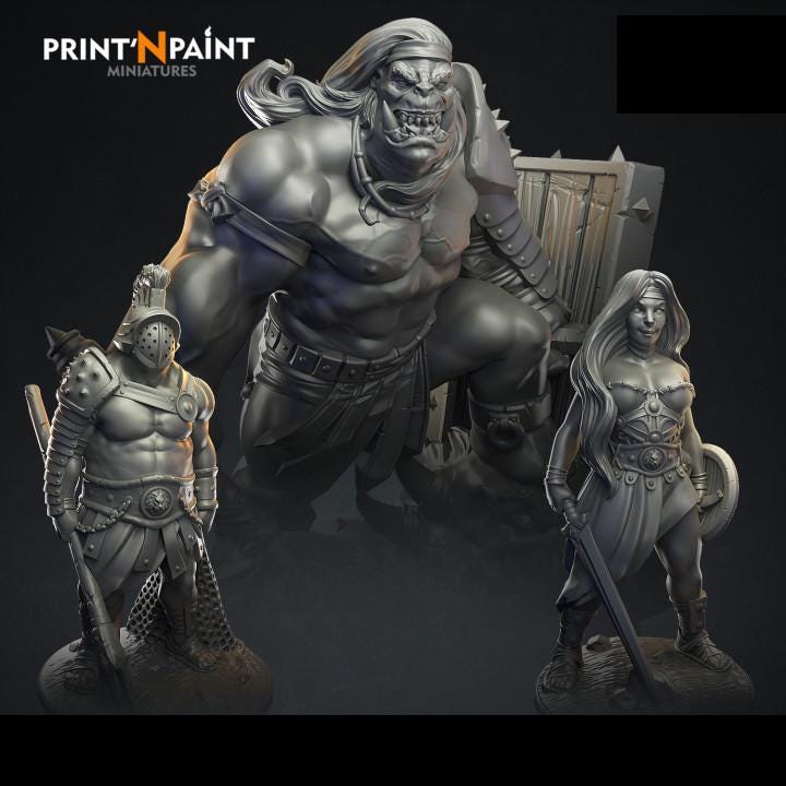 
Final Deathmatch 3 Mini Bundle Miniature – Dungeons and Dragons DnD 5e Pathfinder RPG Tabletop Fantasy Figure –PnP