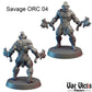 
6pc Savage Orcs DnD Dungeons and Dragons 28mm/32mm TTRPG Wargame Miniatures Fantasy Orc Champions