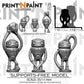 
3pc Mini Automatons – Fantasy Clockwork Construct Set – 28mm 32mm 35mm Scale – Tabletop RPG Figures for DnD & Pathfinder – Gray PLA –PnP