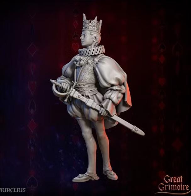 
Aurelius Prince Miniature Dungeons and Dragons 28mm/32mm Masquerade Mini RPG DnD Painting Pathfinder 5e Royals - GG