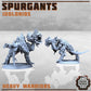 
5pc Spurgants Heavy Warriors, Injured Monsters, DnD, Dungeons and Dragons, TTRPG Miniatures, Creatures, Monster Squad, Aliens