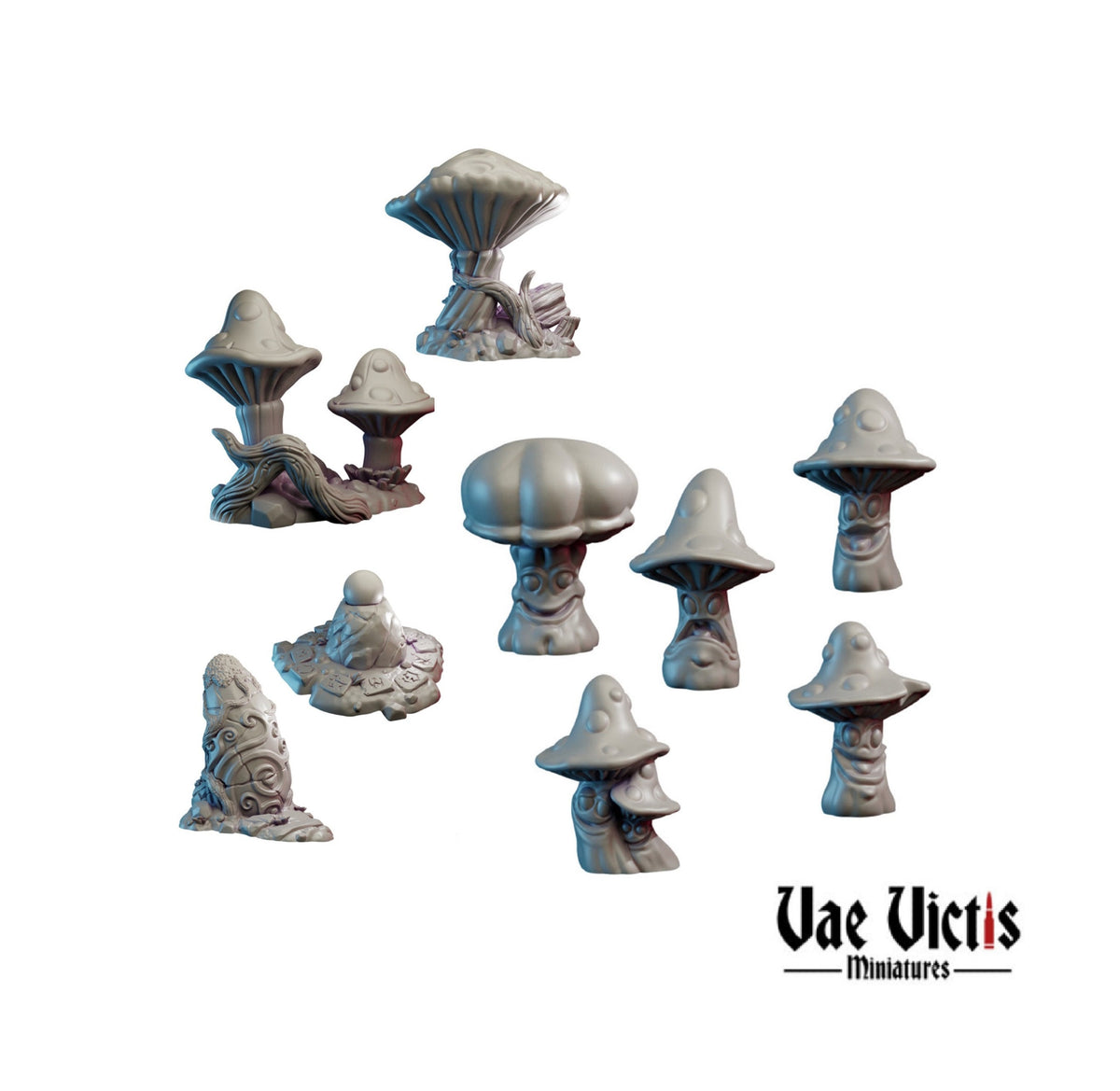 
DnD Starter Pack, Forest Miniature Scatter terrain 28mm/32mm Magical Minis Mushroom Miniatures TTRPG Fantasy Wargaming Miniatures Forest NPC