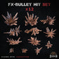
12pc FX-Bullet Hit - Basing Bits 28mm/32mm TTRPG Wargaming Battlefield Scenery Blood Splatter Miniatures FX Elements Gunfire SceneryZbW