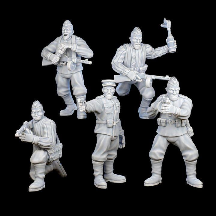 
5 Pc Submachine gunners WWII for TTRPGs