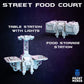 
Street Food Court 28mm/32mm Scenery Kit TTRPG Wargame Scatter Terrain Food Vendor Sci-fi Merchant Scenery Shop Scatter