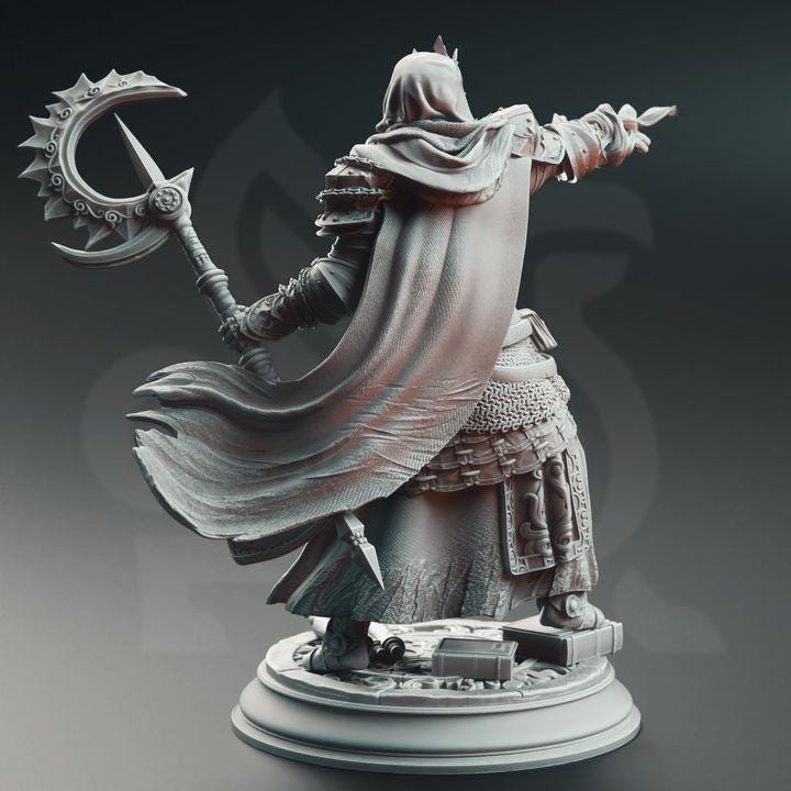 
Psionic Spell Knight - Bastian the Everknowing | 28mm/32mm/38mm TTRPG Dark Fantasy Wargaming Sorcerer DnD Spellcaster Psithars Knight