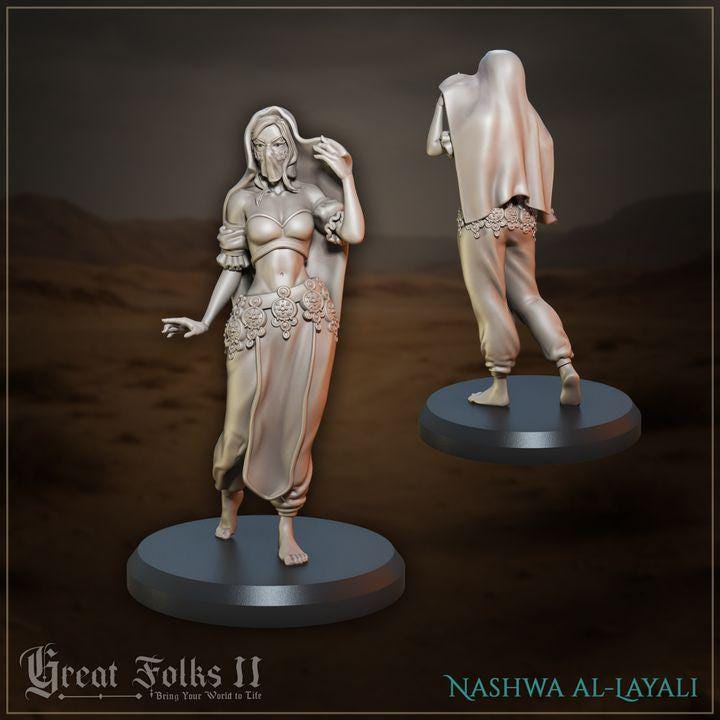 
4pc Sand Nomads NPCs for Dungeons and Dragons 28mm/32mm TTRPG Diorama Miniature RPG Townsfolk Figurines Donkey Miniature Desert NPCs - GG