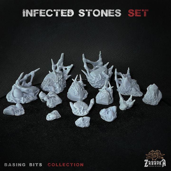
15 Pc Infected Stone Minis for Dungeons