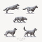 
5pc Golden Retriever Miniatures Base attached DnD Dungeons and Dragons 28mm/32mm TTRPG Wargame Dog figurines Fantasy RPG Animals