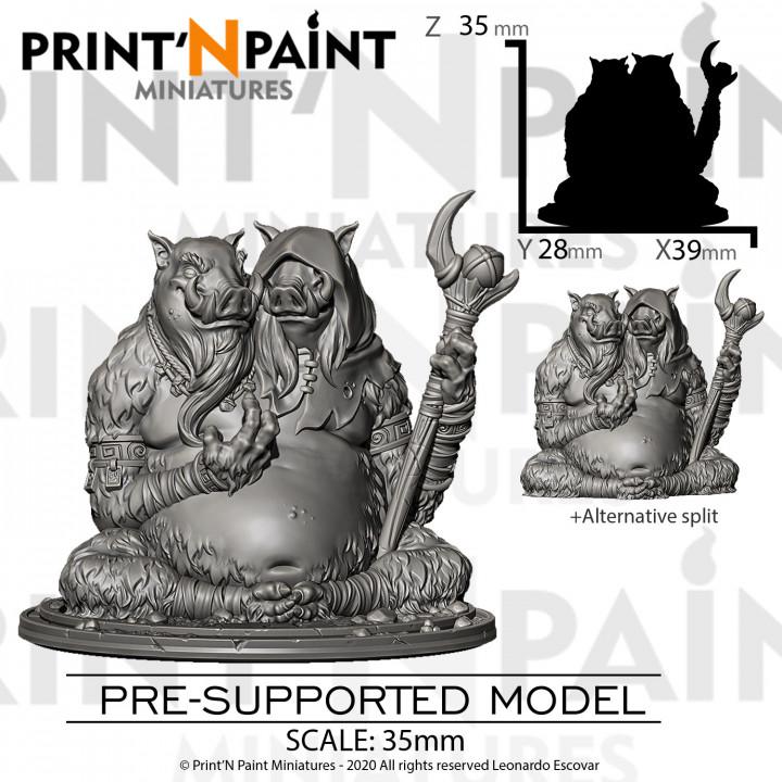 
Boarman Oracle Miniature – Dungeons and Dragons Beastfolk Caster for DnD 5e Ritual Encounters, RPG Magic Users & Fantasy Tabletop –PnP