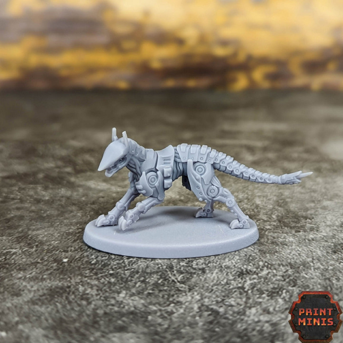 
3pc Cyberhound Miniature Set, Grimdark 40K, Dieselpunk, 28mm Sci Fi, Dog Mini, Cyberpunk, , DnD Dog Miniature by Print Minis