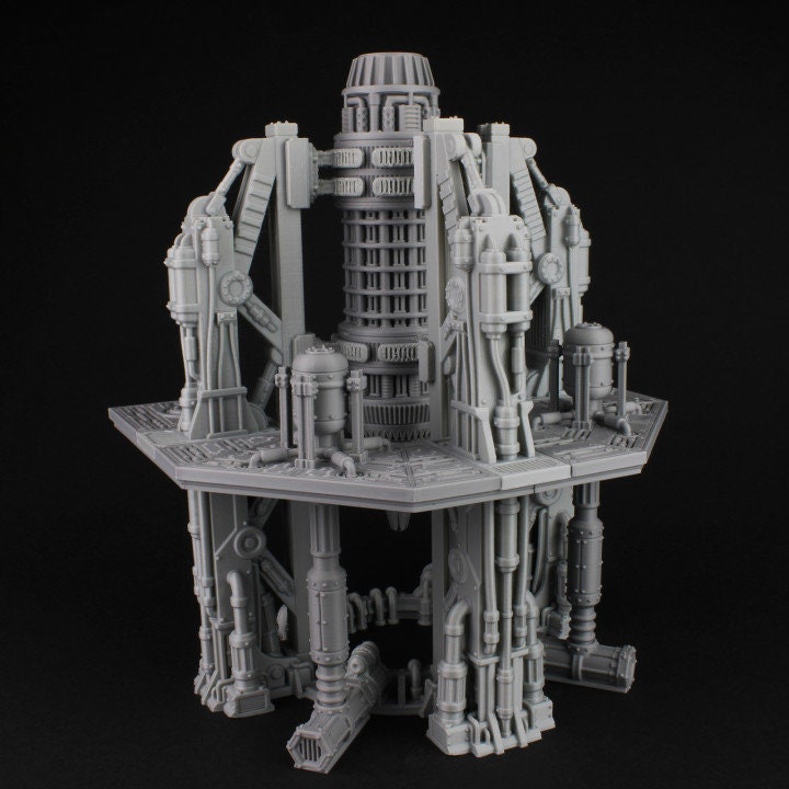 
Industrial Sci-fi Mining Site, DnD Terrain for Dungeons and Dragons Scatter Scenery, D&D, , Pathfinder, Miniature, Gift for DM, Tabletop