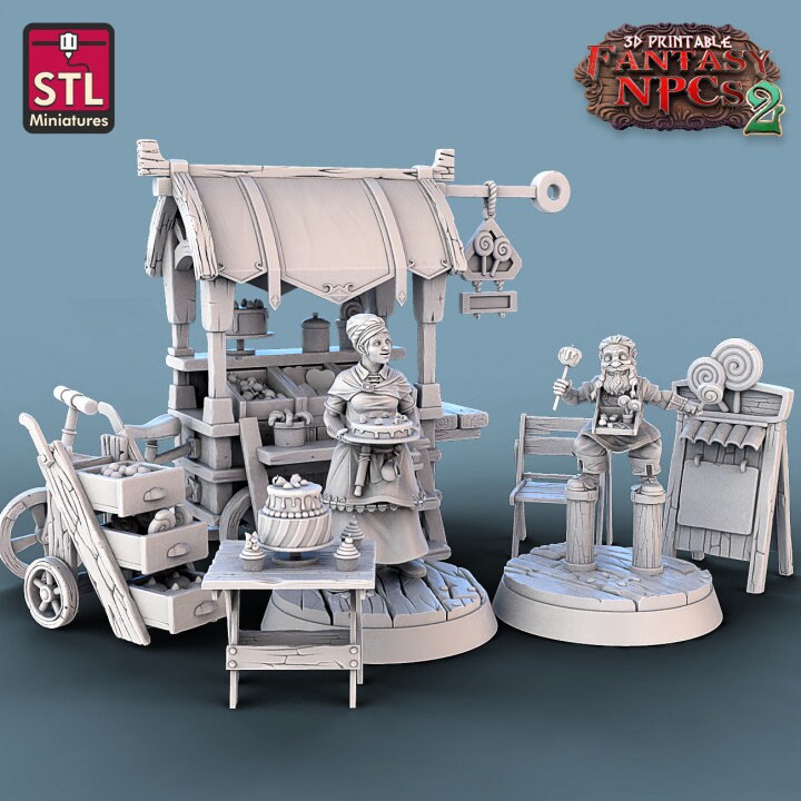 
Candy Seller Vendor Set, Shop, DnD,