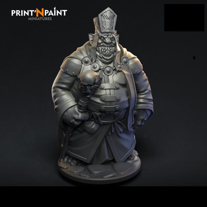 
Demonic Priest Miniature – Dungeons and Dragons DnD 5e Pathfinder RPG Tabletop Fantasy Figure –PnP