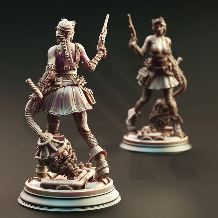 
Female Pixie Miniature Dungeons and Dragons 28mm/32mm/38mm Mini RPG Tabletop Miniature DnD Painting Pathfinder 5e DnD Eryial of Arvere - DmS