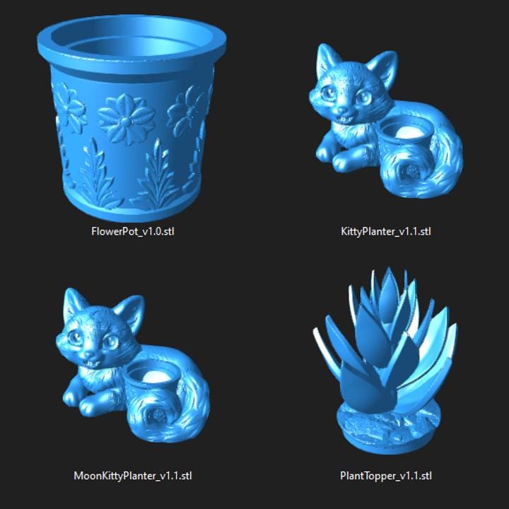 
Meowgical Cat Planter – Cute Fantasy Plant Buddy Pot for Succulents Desk Decor Gift Indoor Planter, FatesEnd