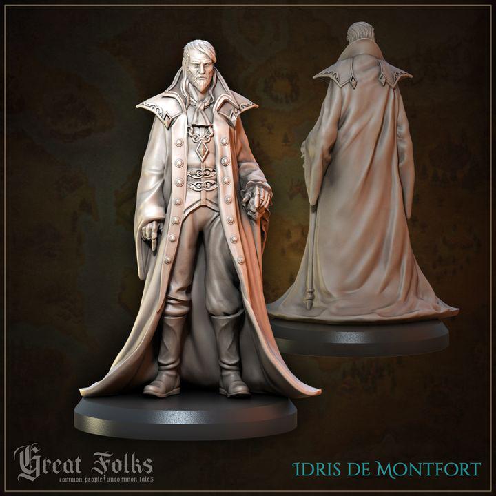 
2pc Montfort Family DnD Dungeons and Dragons TTRPG Wargame Miniatures 28mm/32mm Townsfolk NPCs  Medieval Villagers Fantasy Figurines