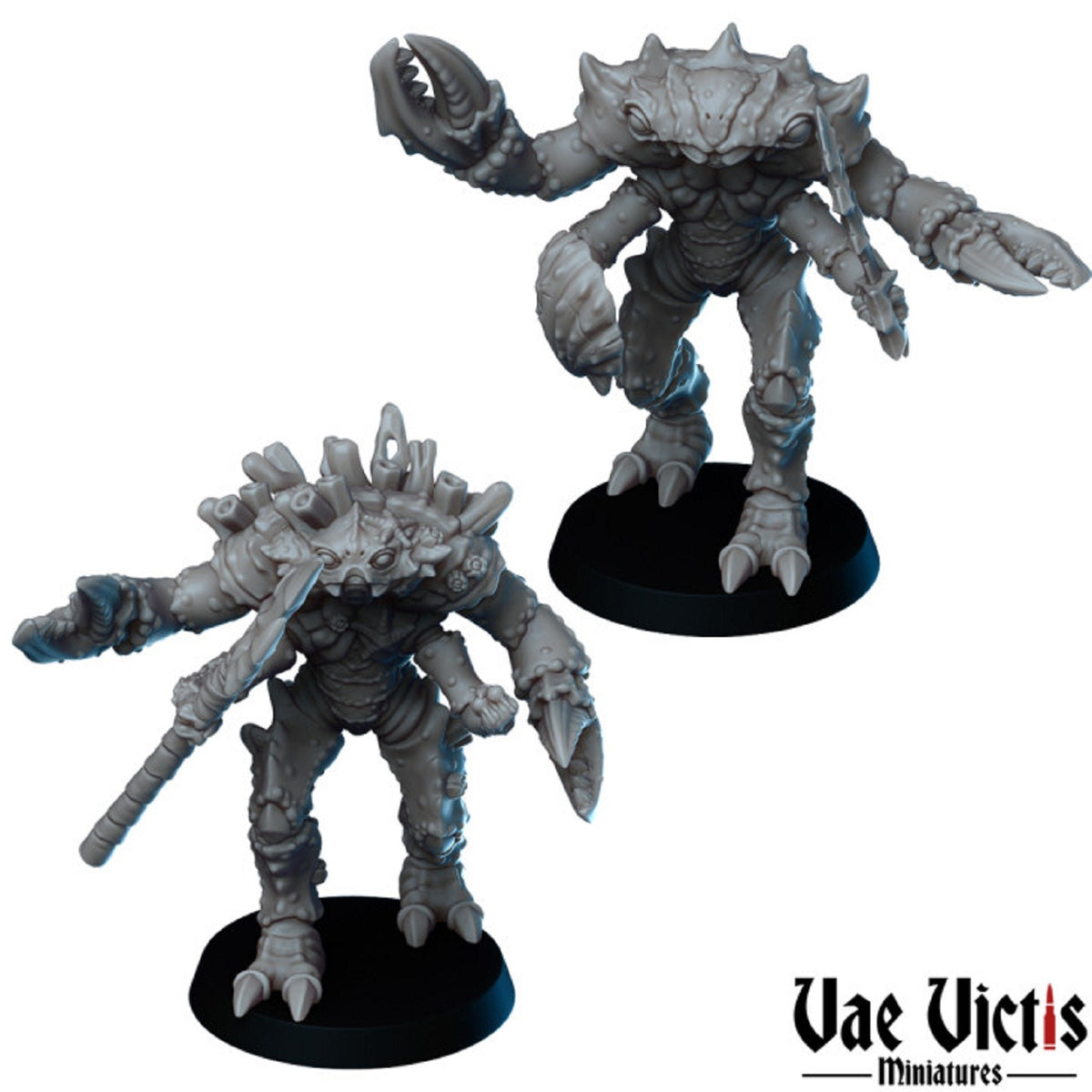 
Crab Folks DND Miniature Set Dungeons and Dragons D&D DnD Monsters Crabfolk Miniatures Pathfinder Fantasy Wargaming Miniatures