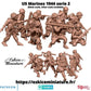 
10pc US Marines 1944 Serie 2 – 15mm 20mm 28mm 32mm 1 35 Scale – WW2 Pacific Infantry – Eskice Miniature