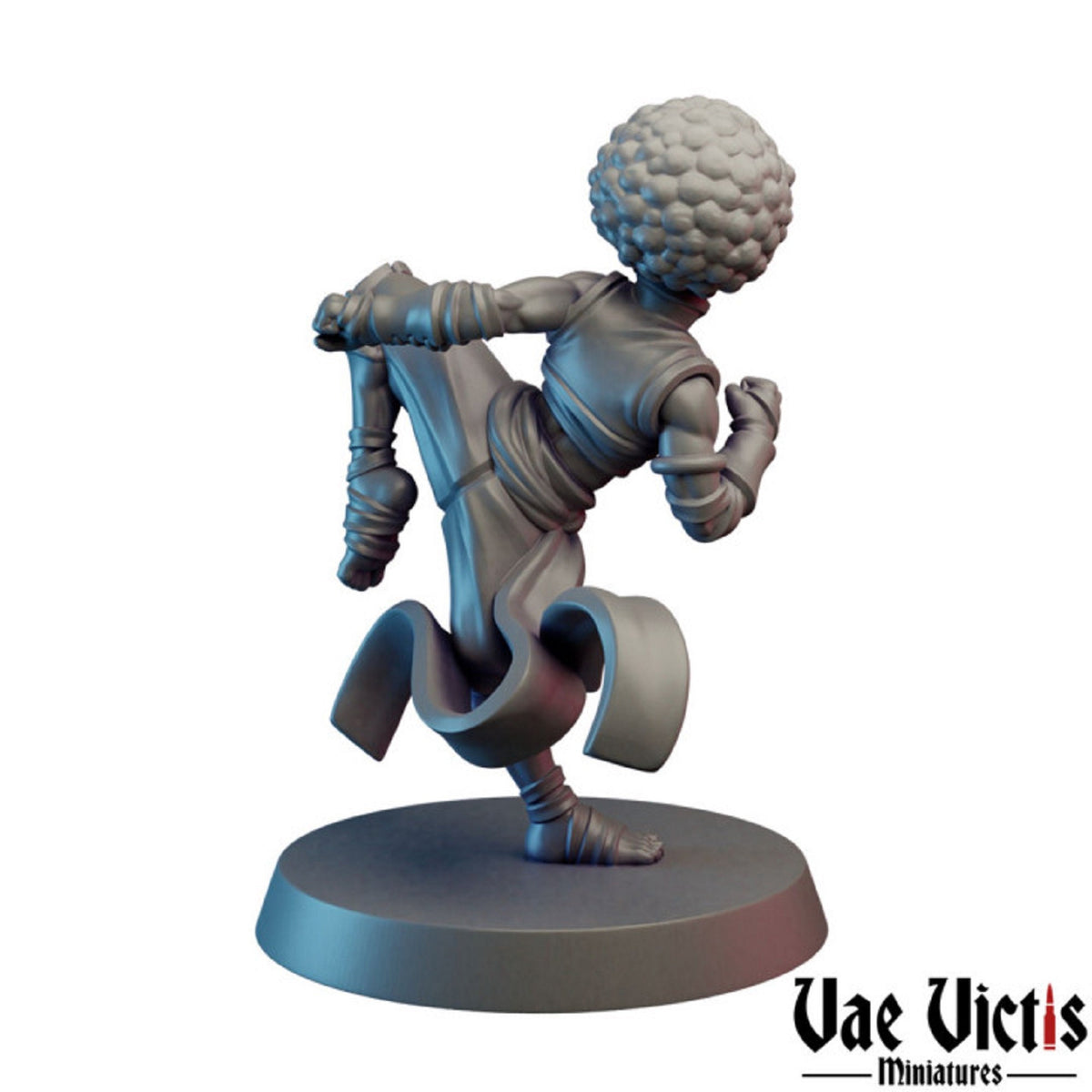
Monk Fighter Miniature, DnD, Dungeons and Dragons, D&D, Pathfinder, 28mm, 32mm Fantasy Tabletop RPG Mini, By Vae Victis Miniatures