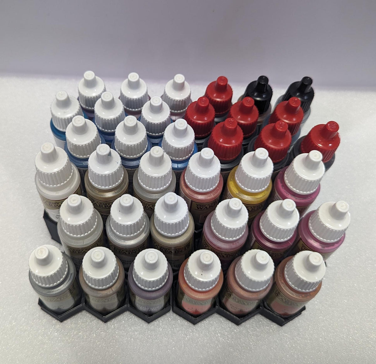 
3D Printed Paint Rack Organizer 9 Slot Sections for Vallejo & Army Painter Ideal for DnD Painters and Craft Organization Storage