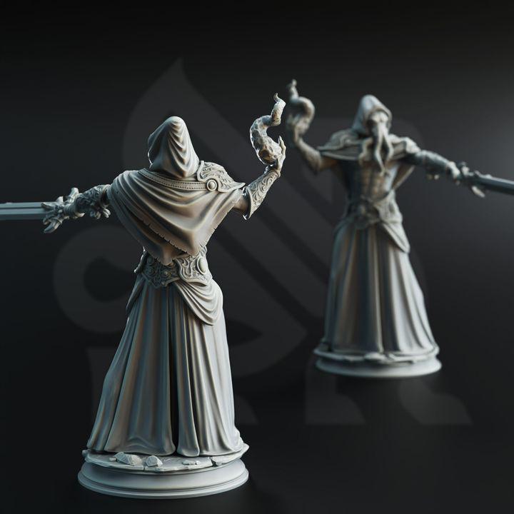 
Ascended Flayers of Hendrak (Trio Bundle) | 28mm/32mm/38mm TTRPG Fantasy Wargaming DnD Draksborne Mindflayer Creature Illithid Aberration