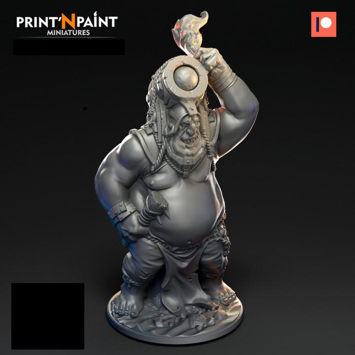 
Siege Ogre Miniature – Dungeons and Dragons DnD 5e Pathfinder RPG Tabletop Fantasy Figure –PnP