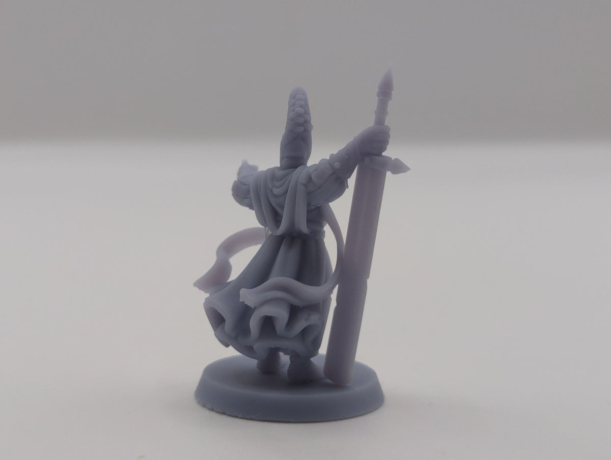 
Nightbringer DnD Dungeons and Dragons 28mm/32mm TTRPG Fantasy Wargame Miniatures Magic NPC 3D Printed Miniature NPC Medieval warrior