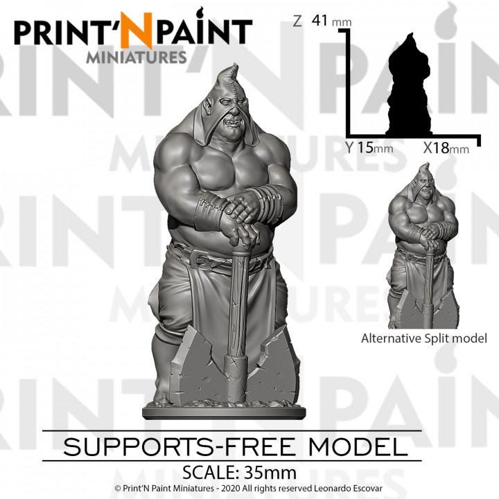 
Executioner Human Miniature – Dungeons and Dragons DnD 5e Pathfinder RPG Tabletop Fantasy Figure –PnP