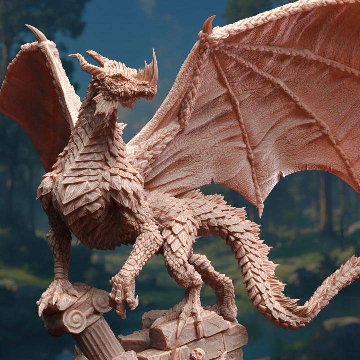 
Juvenile Green Dragon - Midorius the Broken | 28mm/32mm/38mm TTRPG Eredel County Fantasy Wargaming Karthys Draconic Creature Poison Monster