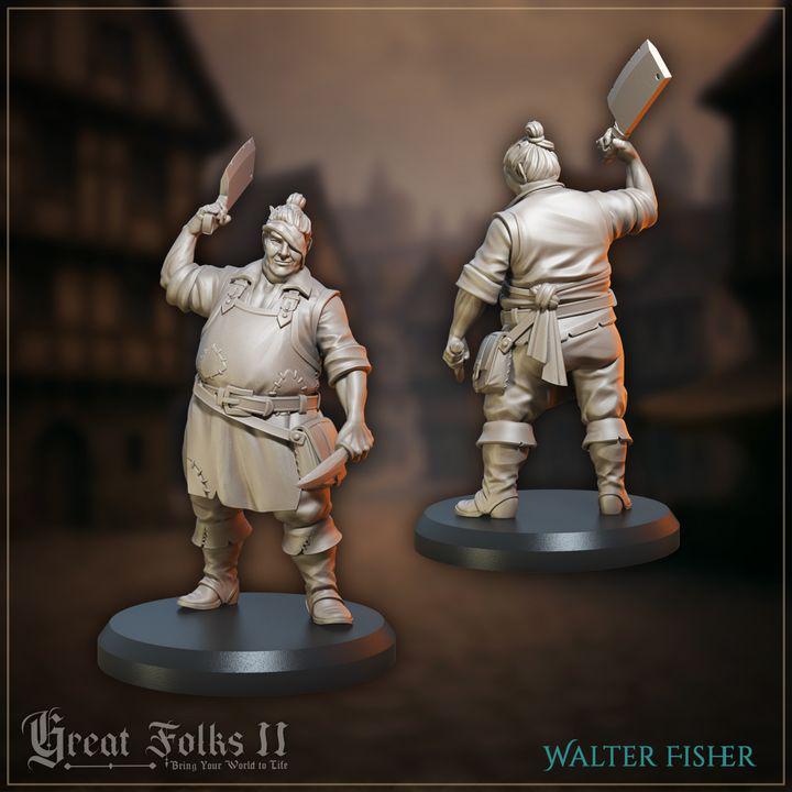 
Dark Market Fish Market Vendor Stall for Dungeons and Dragons 28mm/32mm TTRPG Diorama NPC Butcher Figurine Fish Cart and Barrel - GG