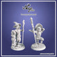 
2 pc Fox Wizard Male DnD Dungeons and Dragons  28mm 32mm D&D Wargame Miniatures for Dioramas TTRPG Fantasy - Nm