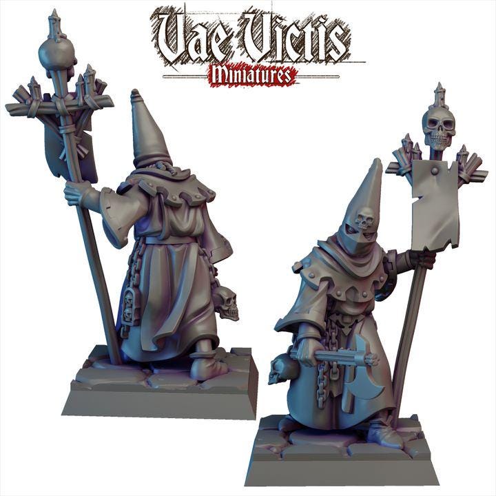 
Cult Leader Miniature for DnD Dungeons and Dragons 28mm/32mm Scale TTRPG Medieval miniature Masked Warrior Human Cultist