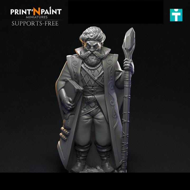 
Desert Mage Miniature – Dungeons and Dragons RPG Tabletop Fantasy Creature Figure for DnD 5e Encounters –PnP