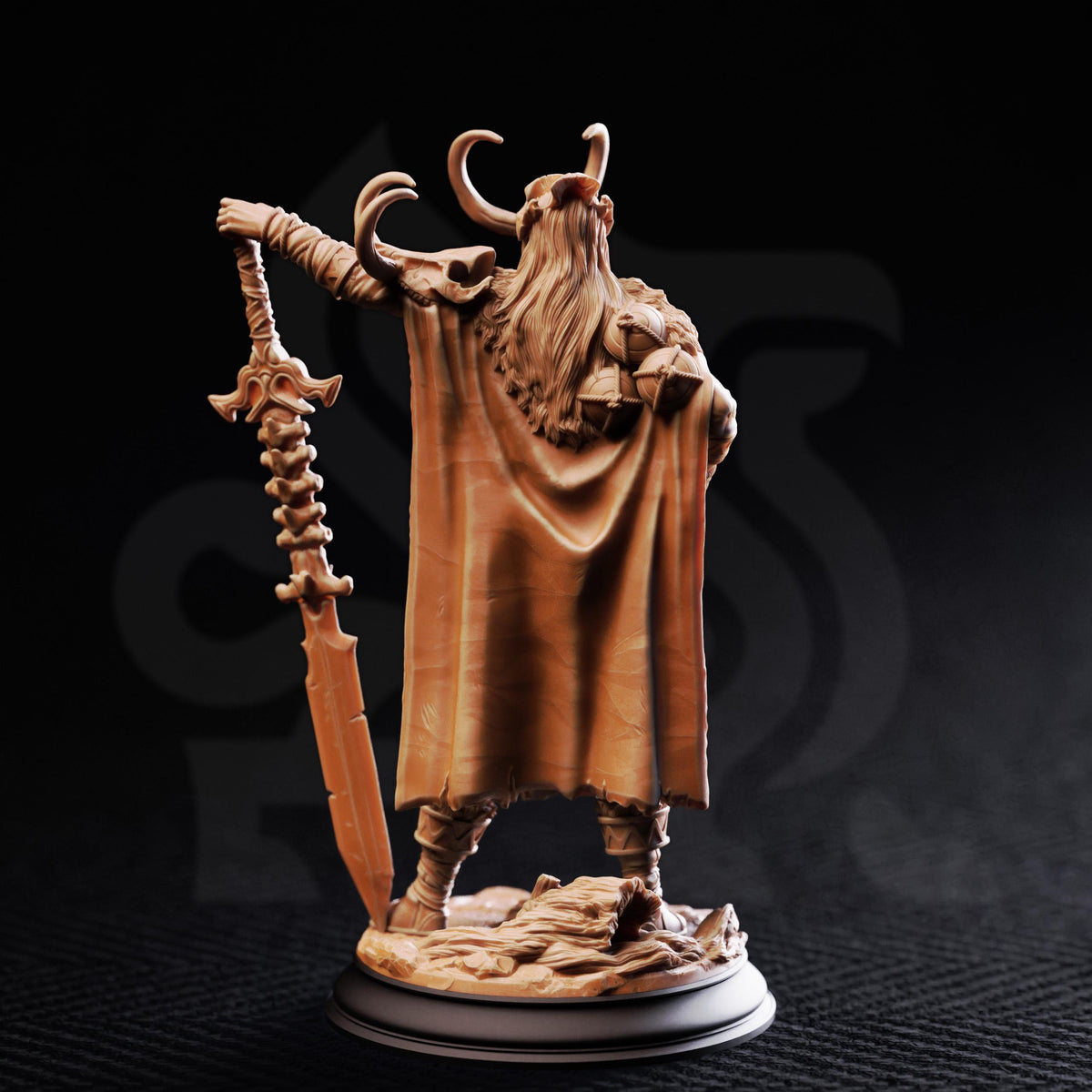 
Goddess of Vengeance - Skadi Dungeons and Dragons 28mm/32mm/38mm Mini RPG Tabletop Miniature DnD Painting Pathfinder 5e DnD - DmS