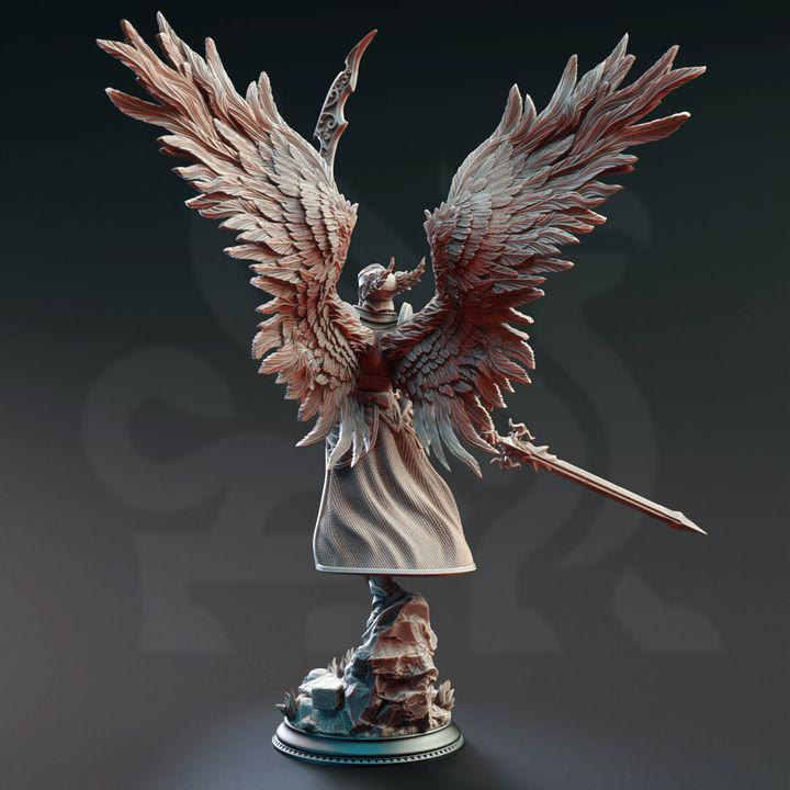 
God of War and Peace Dungeons and Dragons Winged Angel War Warrior Mini RPG Tabletop Miniature DnD Painting Pathfinder 5e DnD Horauthin- DmS