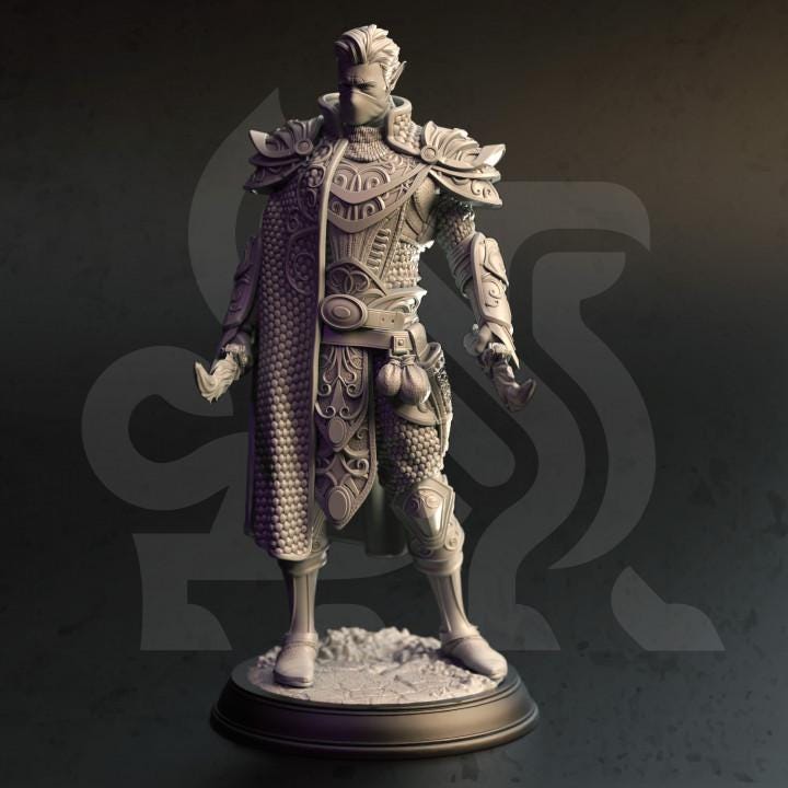 
Elf Assassin Miniature DnD Dungeons and