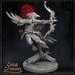 
2pc Crimson Archer Dungeons and Dragons 28mm/32mm/38mm Mini RPG Tabletop Miniature DnD Painting Pathfinder 5e DnD - GG