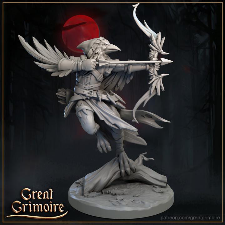 
2pc Crimson Archer Dungeons and Dragons 28mm/32mm/38mm Mini RPG Tabletop Miniature DnD Painting Pathfinder 5e DnD - GG