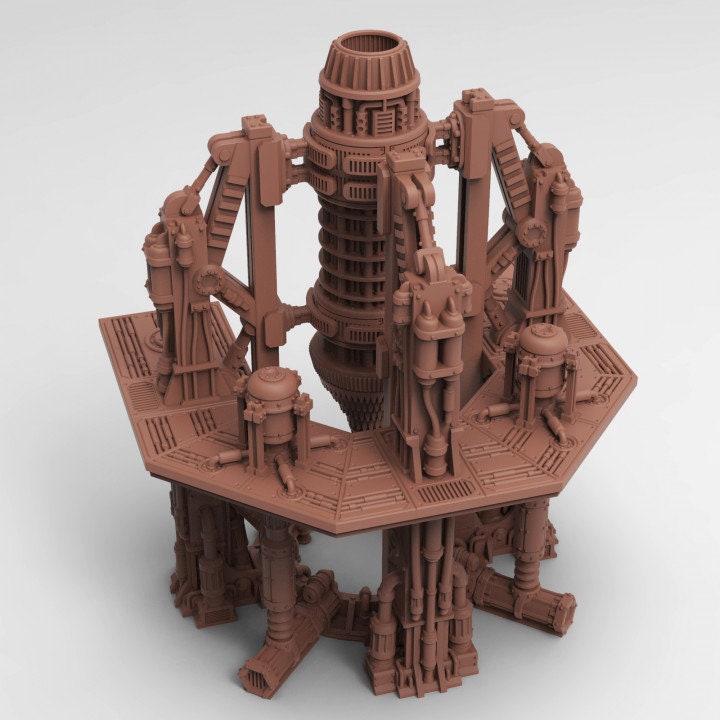 
Industrial Sci-fi Mining Site, DnD Terrain for Dungeons and Dragons Scatter Scenery, D&D, , Pathfinder, Miniature, Gift for DM, Tabletop