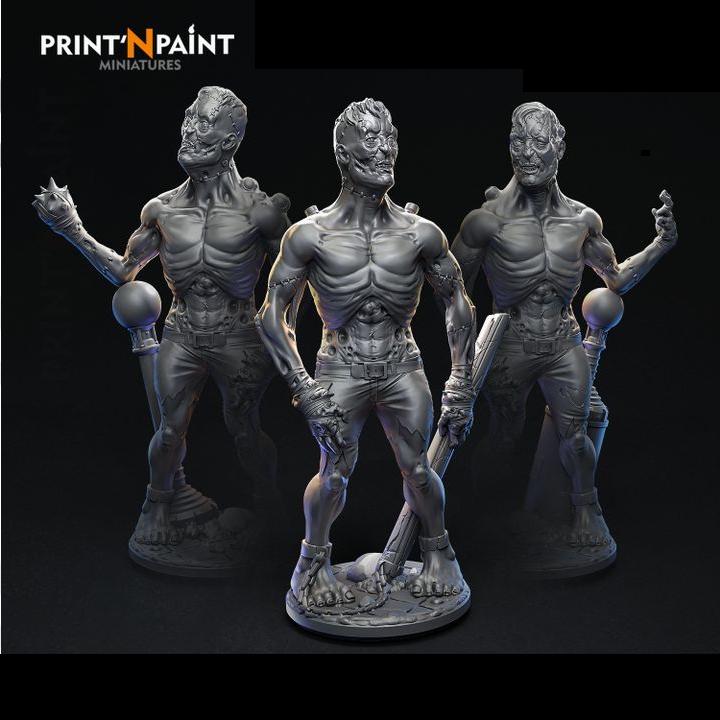 
3pc Laboratory Zombies – Undead Experiment Miniature Set – 28mm 32mm 35mm Scale – Tabletop RPG Figures for DnD & Pathfinder – Gray PLA –PnP