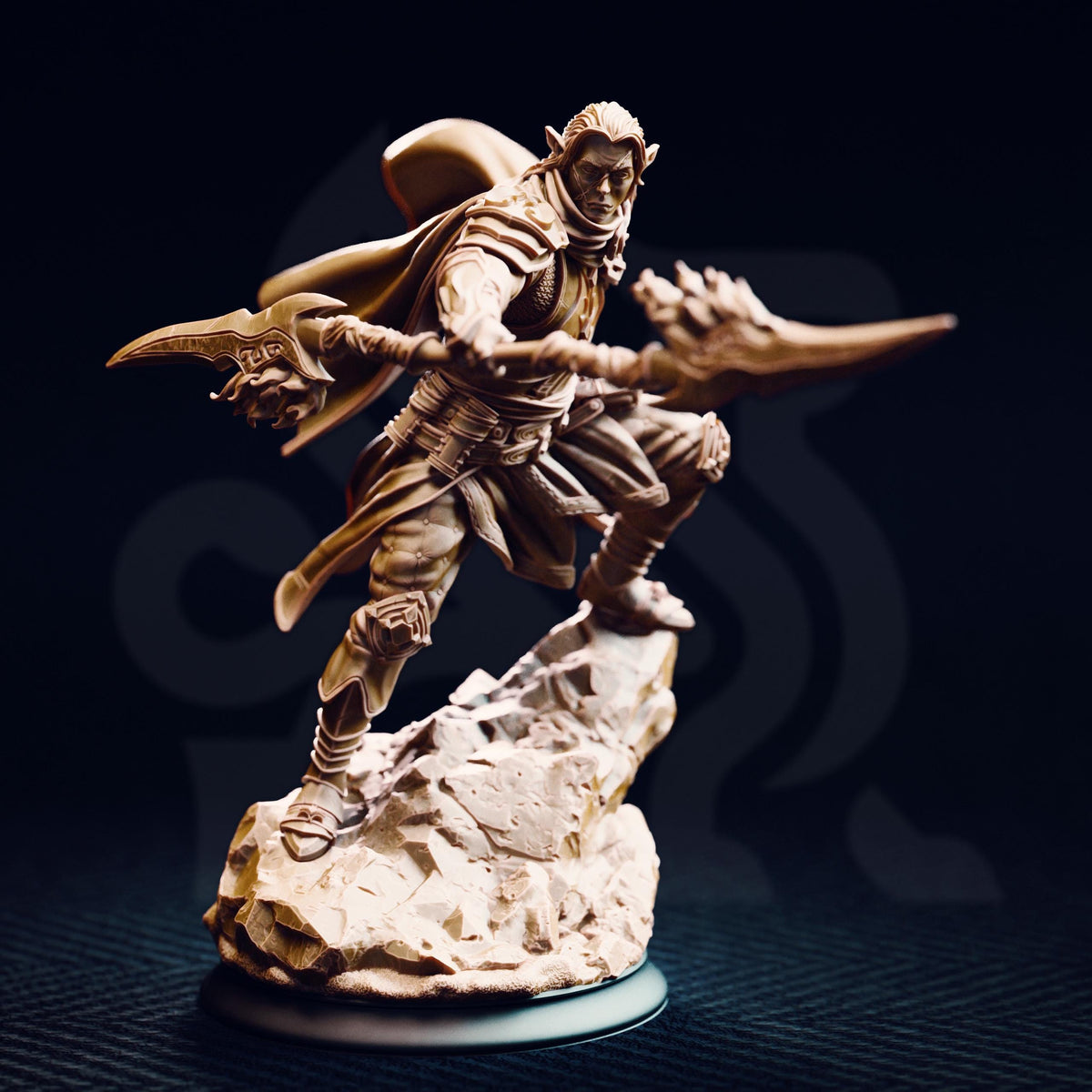 
Sun Elf Elite Warrior, Reyvith  Valiant Dungeons and Dragons 28mm/32mm/38mm Mini RPG Tabletop Miniature DnD Painting Pathfinder 5e DnD - DmS