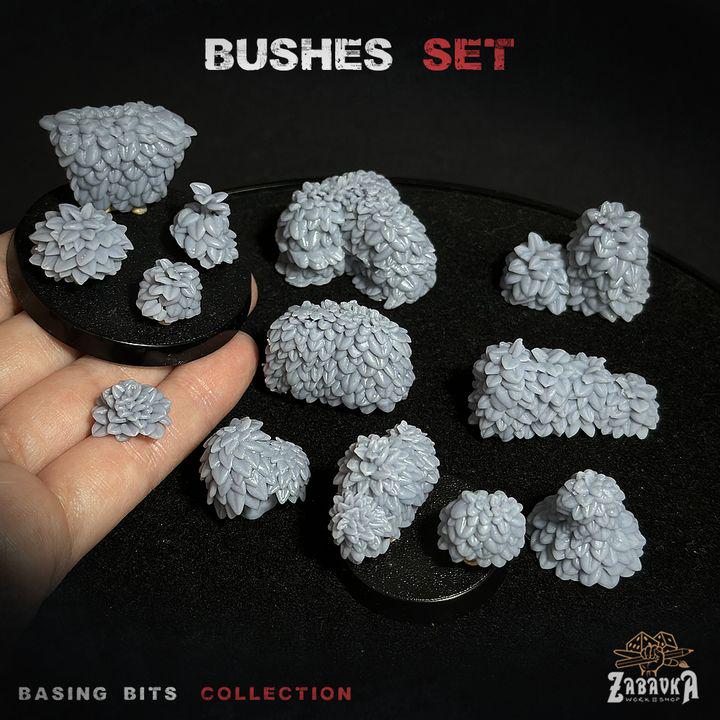 
15pc Bushes - Basing Bits (Plants) 28mm/32mm Fantasy Forest Thickets Basing Materials Botanical Garden Scatter Woodland Scenery ElementsZbW