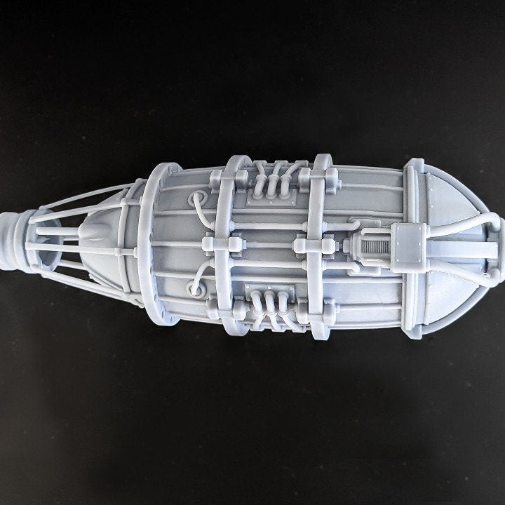 
Dieselpunk Airship Balloon Armed Airship Drone Miniature for DnD Dungeons and Dragons Scifi Wargames Airship 28mm by Print Minis